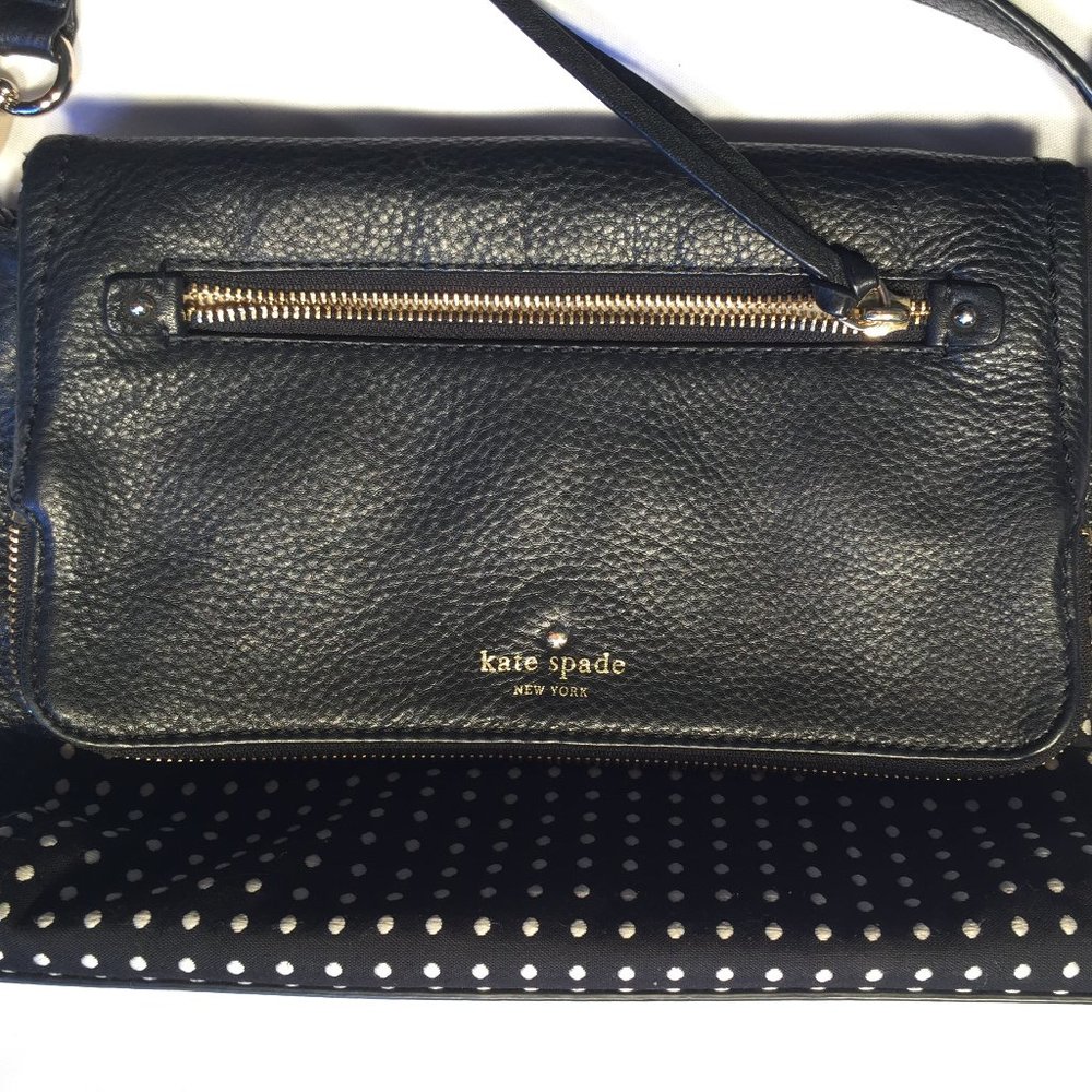 Black and White Polka Dot Cross Body Handbag